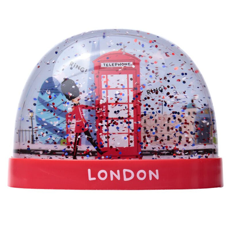 Londen souvenir rode telefooncel koninklijke wachter sneeuwbol l