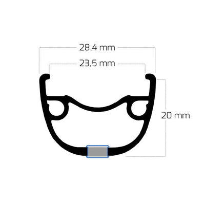 Ryde velg rival 23 27,5 584 32g 14g disc alu zwart