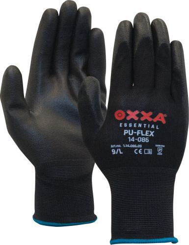 Oxxa pu-flex 14-086 handschoen zwart 10 (u)