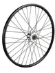 Achterwiel 28 inch 622 zwart geslepen rvs spaak 8v rollerbrake