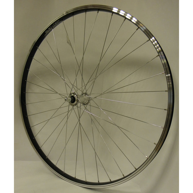 Voorwiel 28-15 8-13 8 622 alu velg vaste as paralex zwart