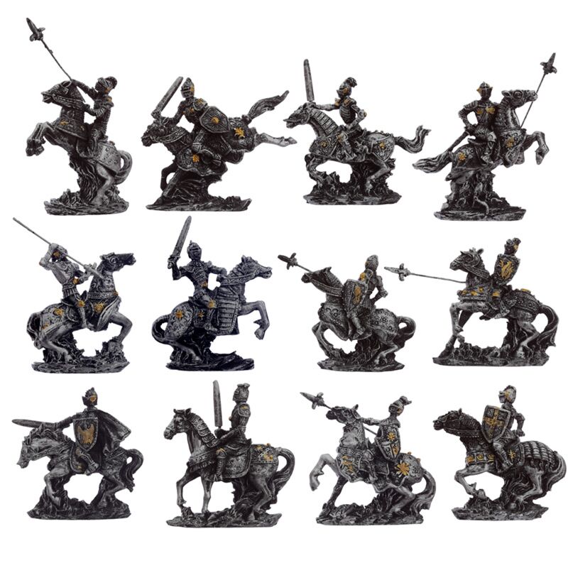 Middeleeuwse ridder miniatuur beeldjes