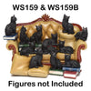Zwarte kat wereld sofa display