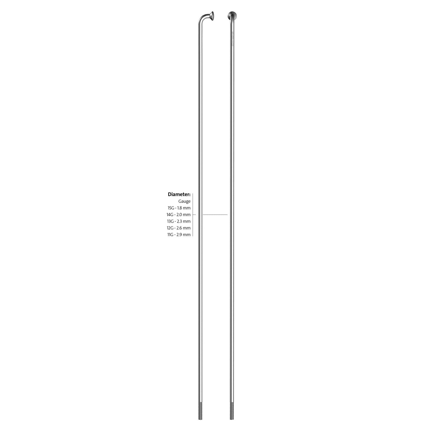 Sapim spaak 13-216 leader rvs zonder nippel (100st)