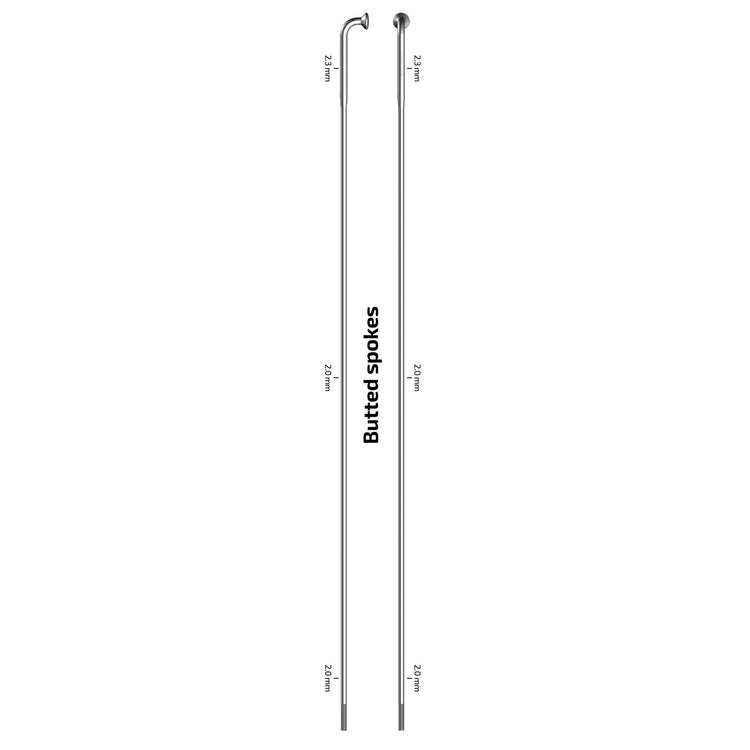 Sapim spaak 14-238 x-strong rvs zonder nippel (100st)
