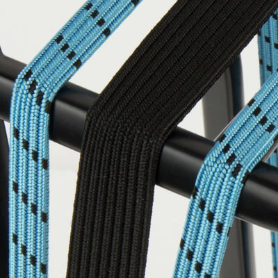 Qibbel widek triobinder eye met haak 24+2x12mm zwart babyblauw