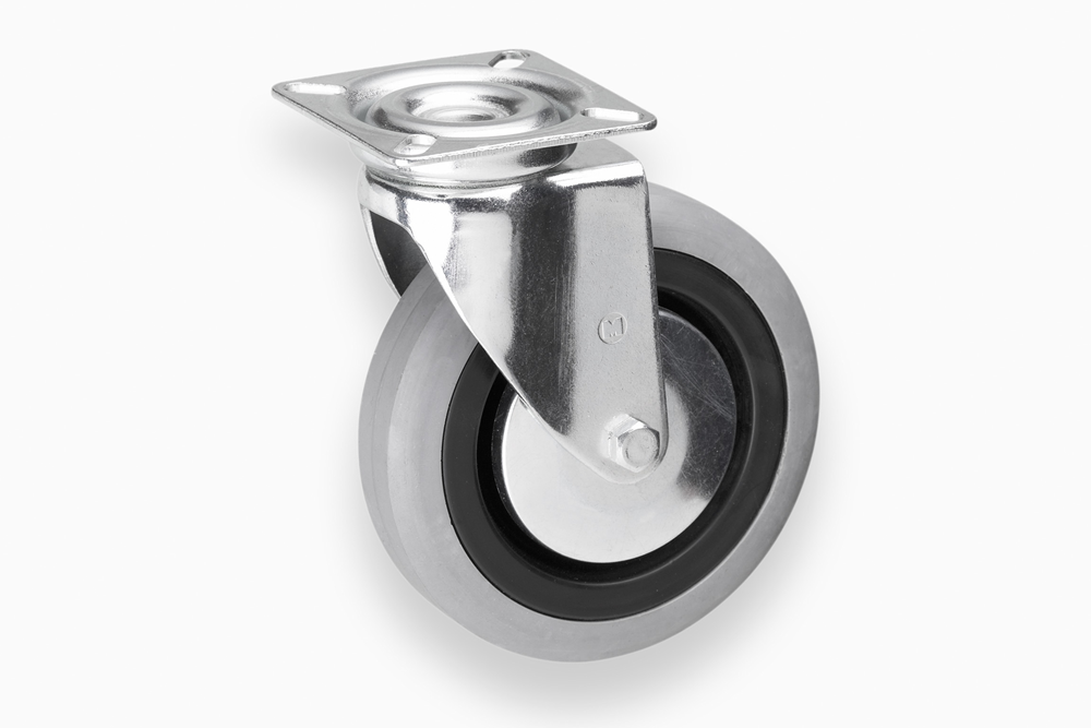 Metafranc zwenkwiel 100mm rubber gr w - wu0800670