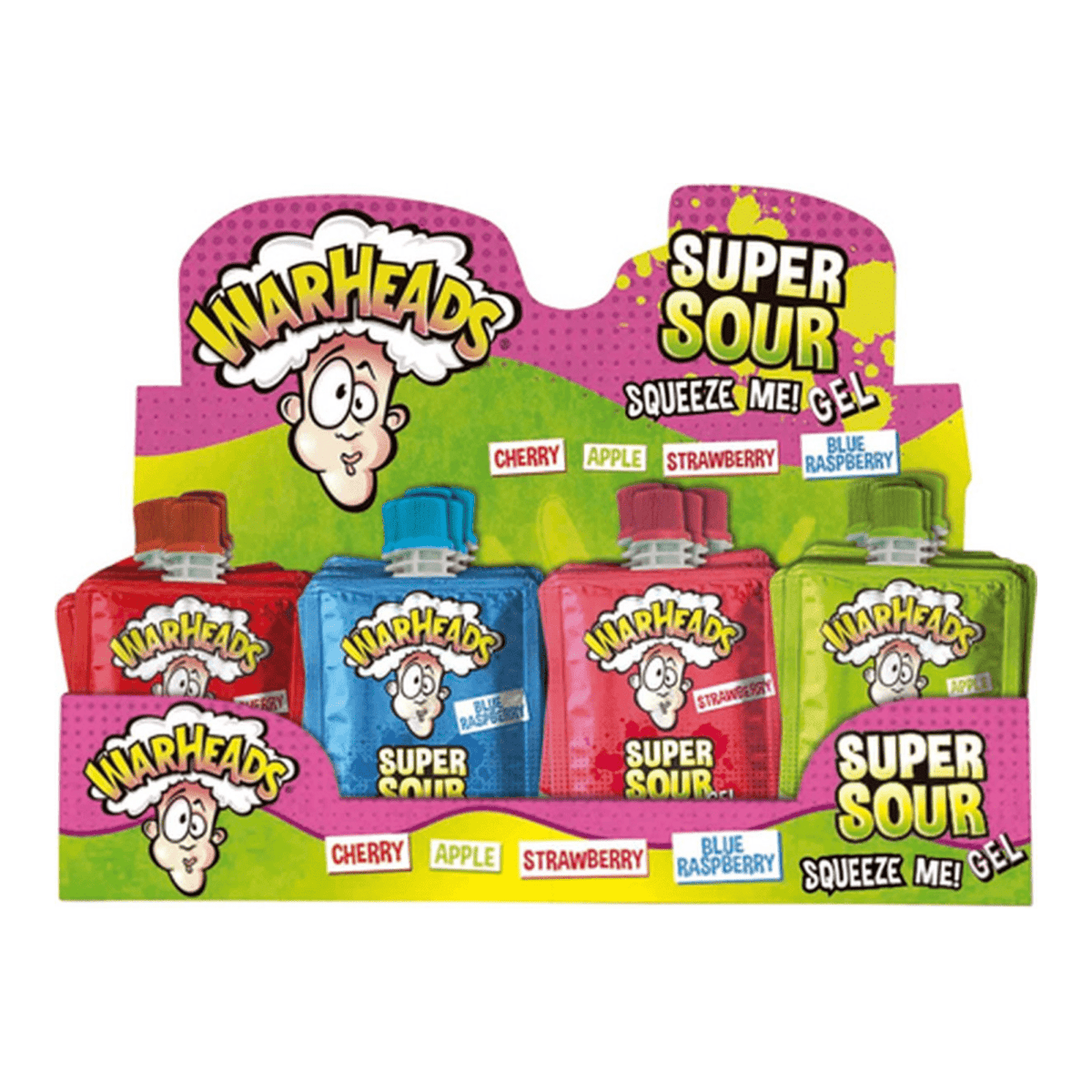 Warheads super sour squeeze me gel (32x 20 gr)