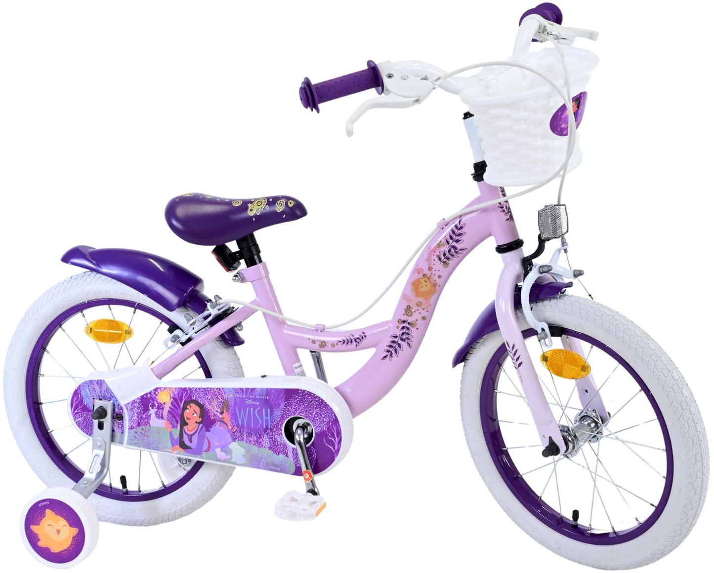 Wunsch disney wish kinderfiets - meisjes - 16 inch - paars - twee handremmen