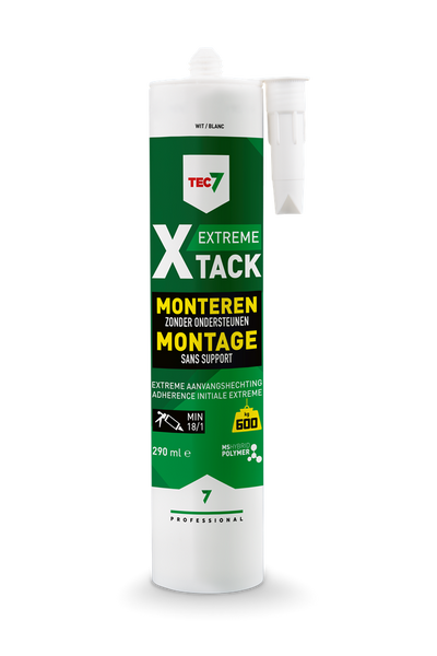 Tec7 x-tack patroon snelle montagekit 290ml wit - 534525000