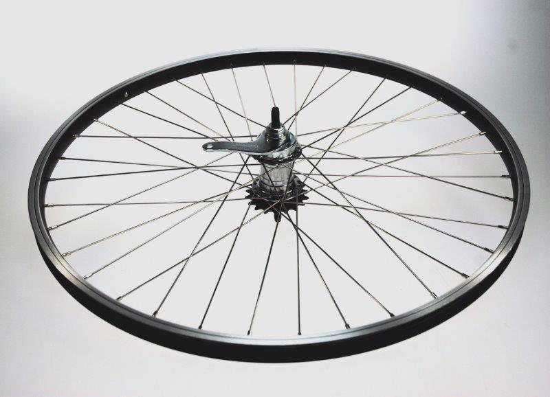 Bike fun kids achterwiel 26x1.75 velosteel remnaaf