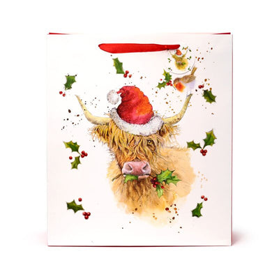 Jan pashley kerstmis highland coo cadeautasje xl