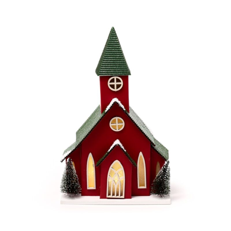 Kerstmis kerk led decoratie