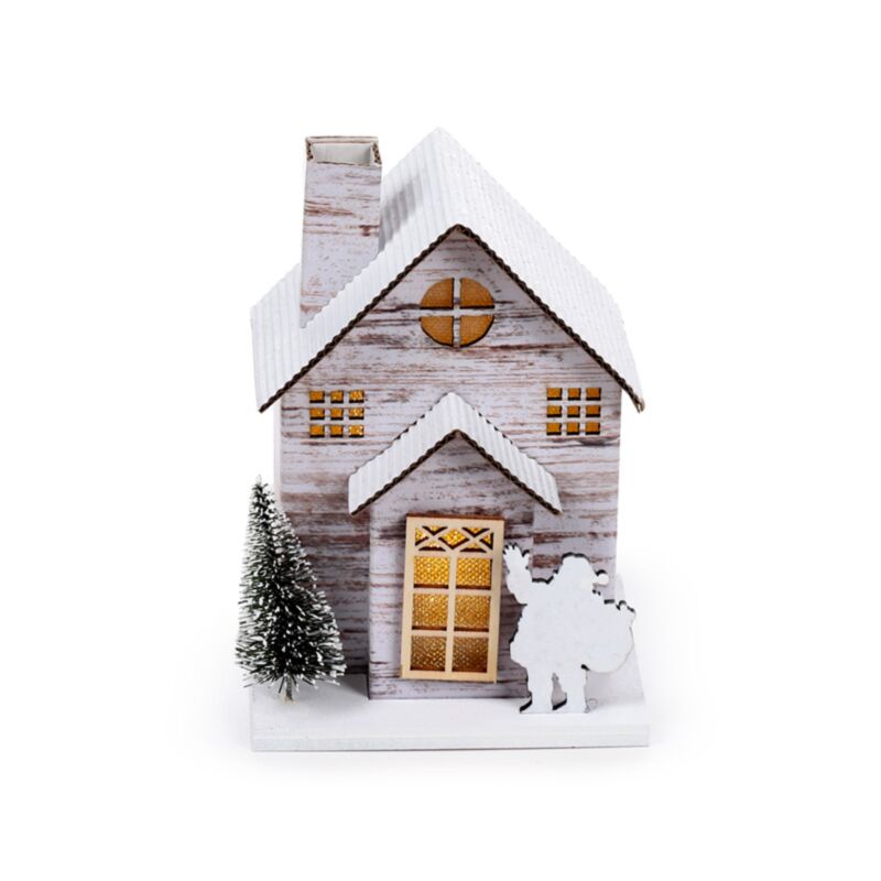 Zilverberk kerstmis huis led decoratie