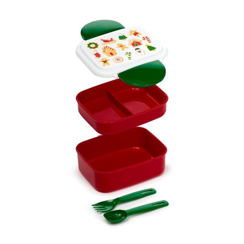 Kerstmis baker street gingerbread clip bento box lunchtrommel