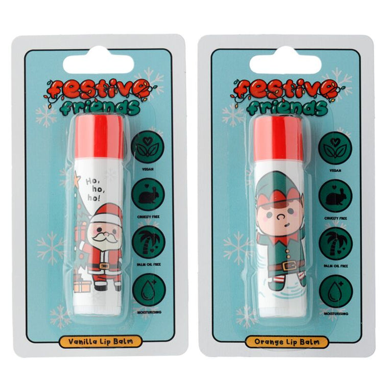 Kerstelf kerstman lipbalsem stick - sinaasappel vanille