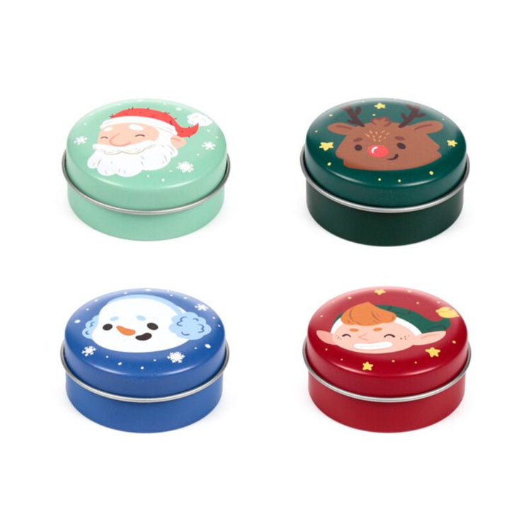 Jingle kerstmis lipbalsem in blik