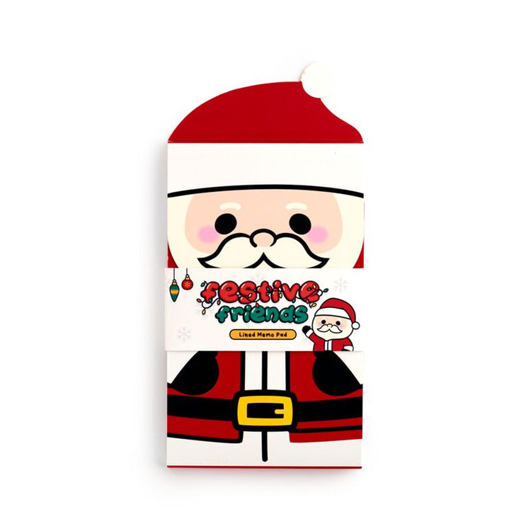 Kerstmis festive friends kerstman flip open memoblok