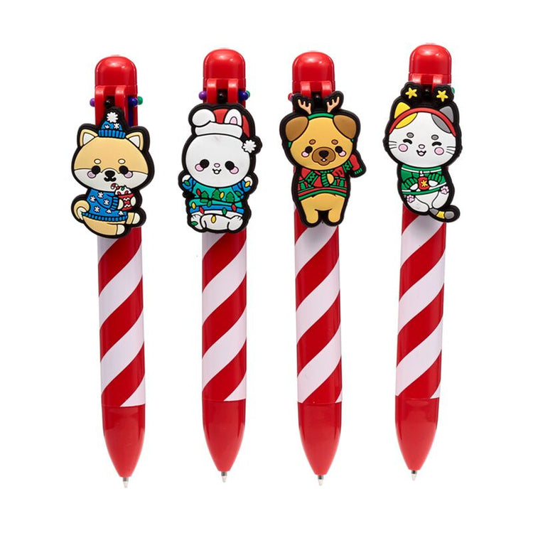 Kerstmis adoramals meerkleurige pen (6 kleuren)