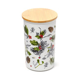 Kerstmis winter botanicals rpet bamboe voorraadpot - afbeelding 1