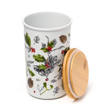 Kerstmis winter botanicals rpet bamboe voorraadpot - afbeelding 2