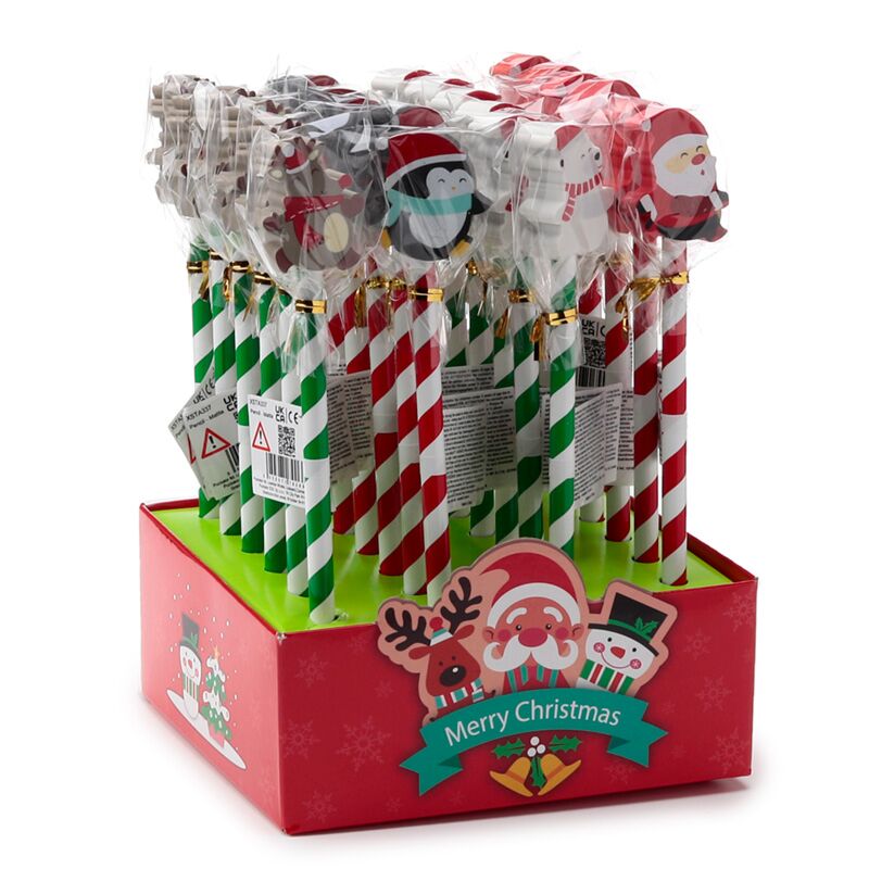 Kerstfiguurtjes - gum potlood