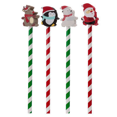 Kerstfiguurtjes - gum potlood