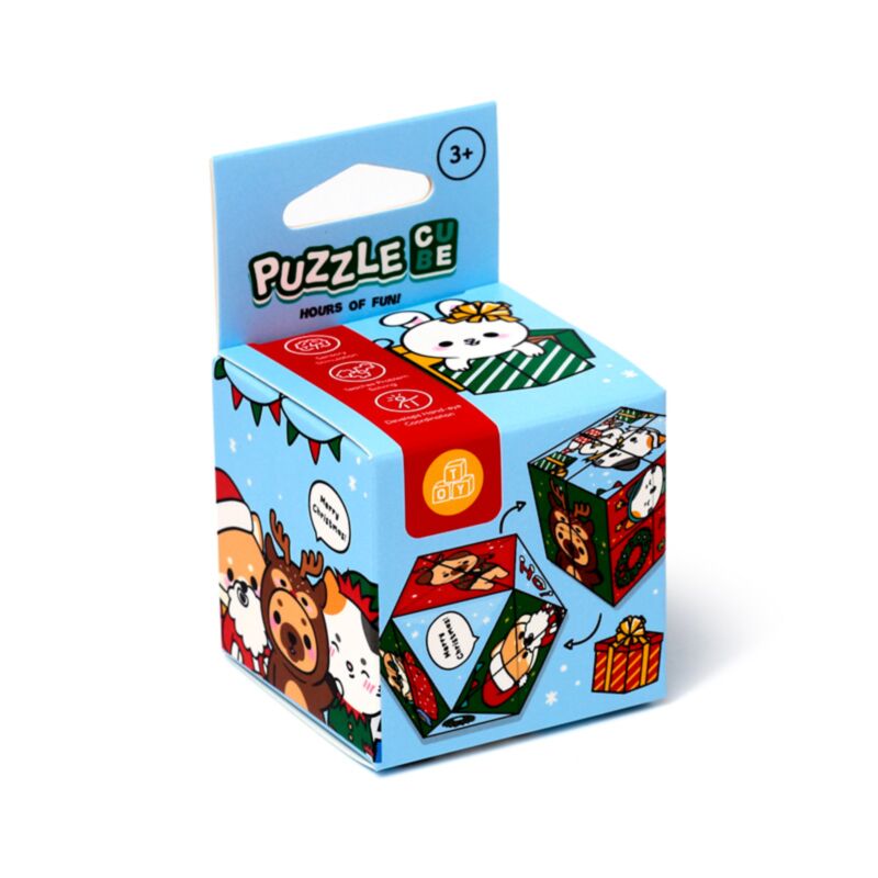 Kerstmis adoramals puzzel kubus speelgoed