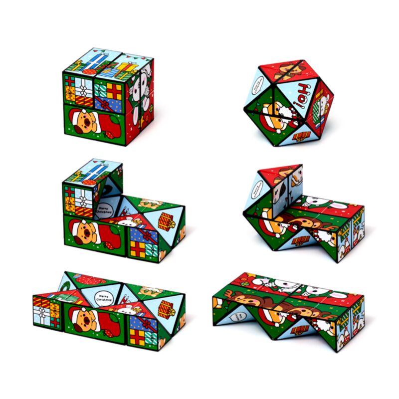 Kerstmis adoramals puzzel kubus speelgoed