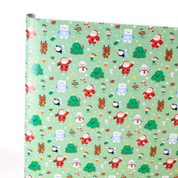 Jingle kerstmis 3m cadeaupapier rol