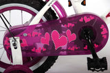 Volare Heart Cruiser Kinderfiets - Meisjes - 12 inch - Wit Paars - afbeelding 6
