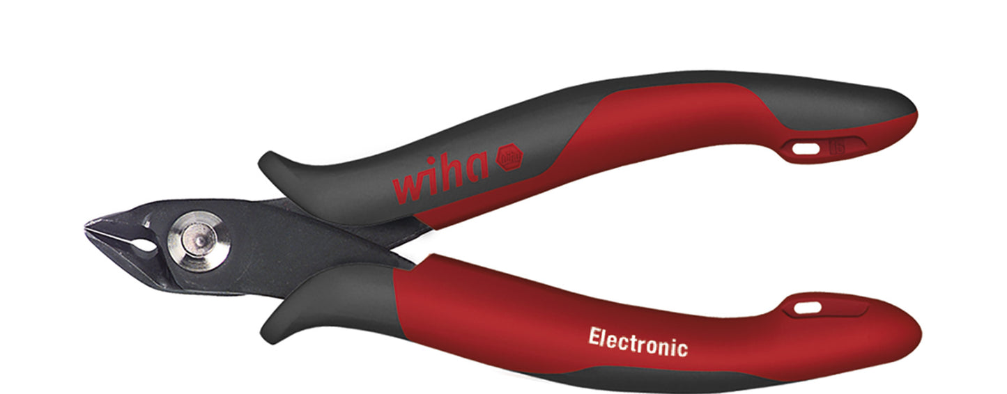 Wiha z46013803 schuine kopkniptang electronic brede, spitse kop zonder facet 130 mm, 5 1 8 - 26833