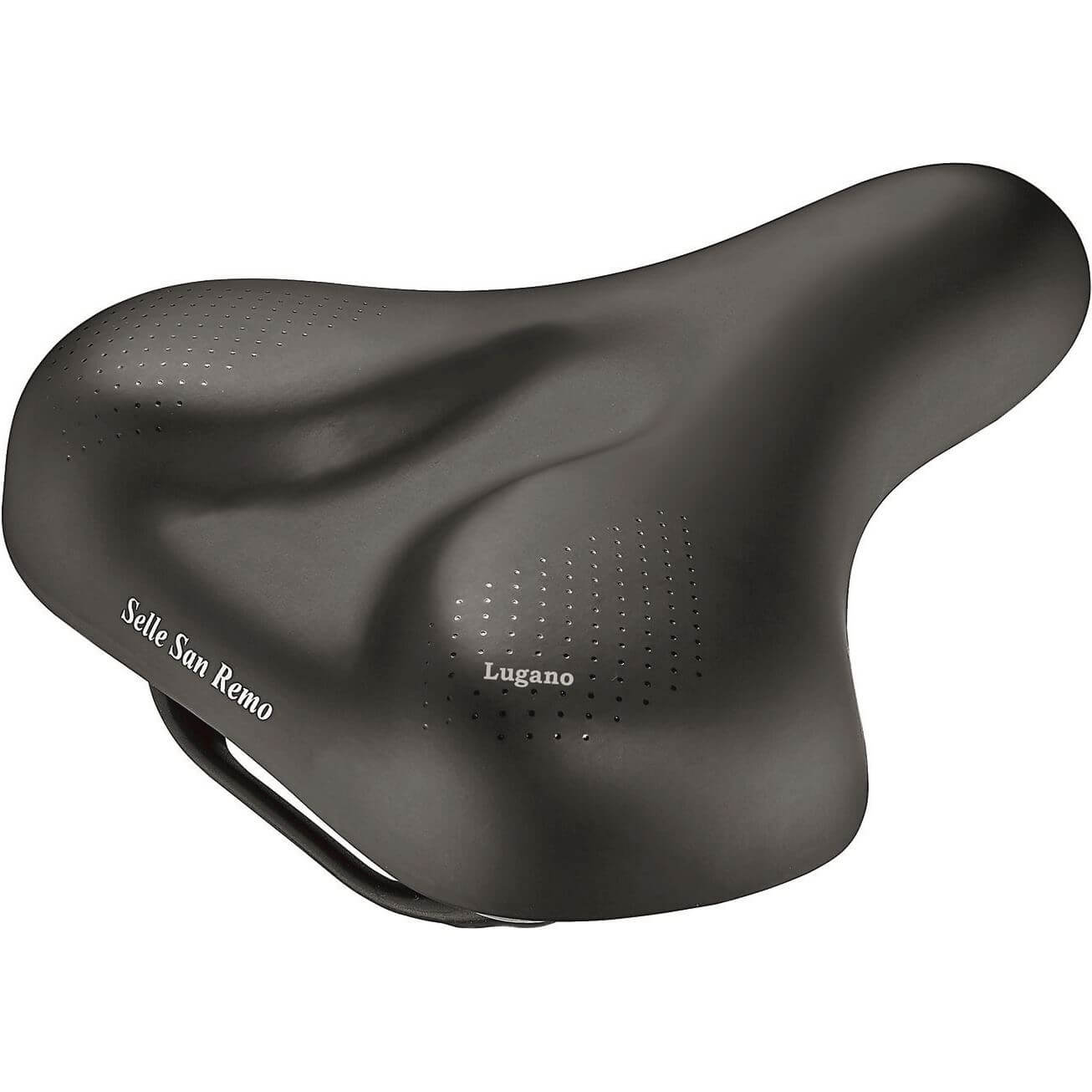 Zadel Selle San Remo Lugano Vacuum Handgreep Zwart (Kaart)