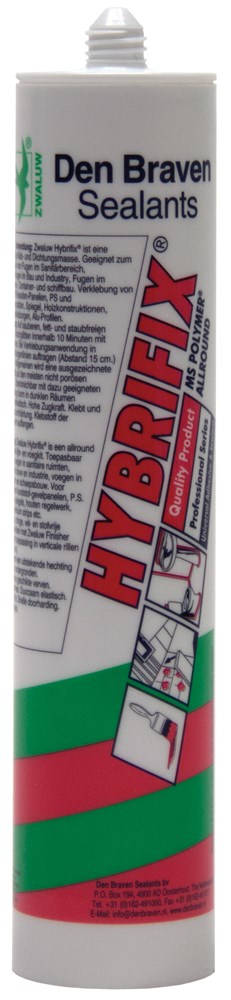 Den braven zwaluw hybrifix 290ml zwart - 10620600 - 10620600
