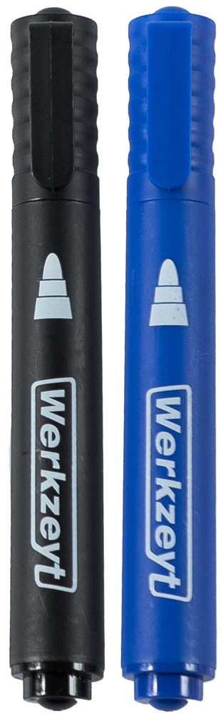 Werkzeyt permanente marker 3.3mm zwart+blauw - zyt24510