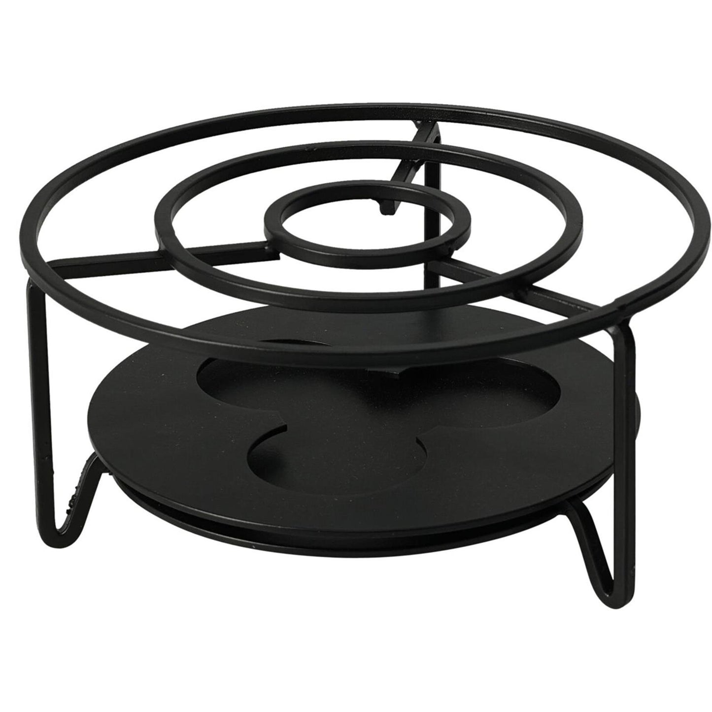 Excellent houseware rechaud ø16xh8cm zwart rechaud rvs ø16xh8cm zwart