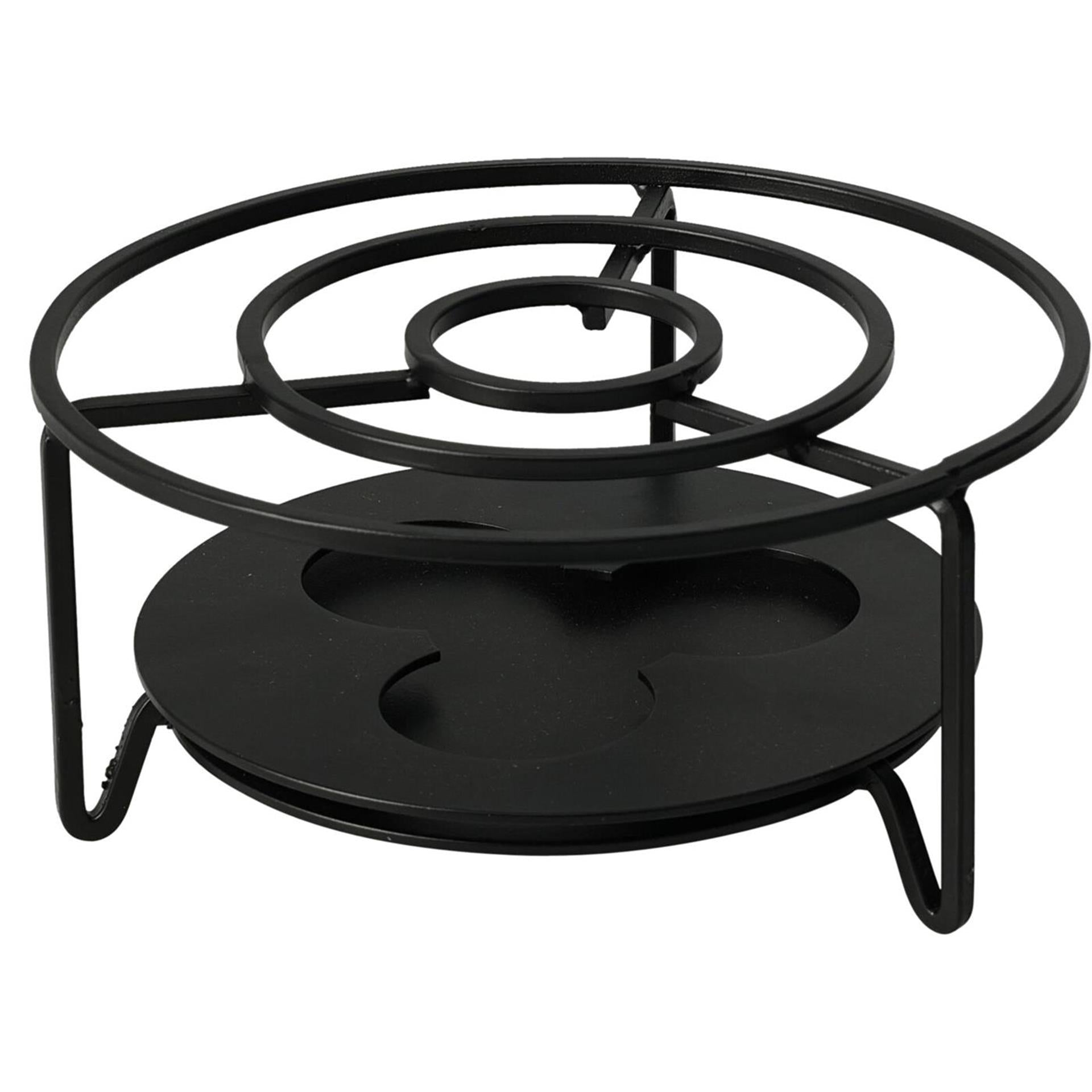 Excellent houseware rechaud ø16xh8cm zwart rechaud rvs ø16xh8cm zwart