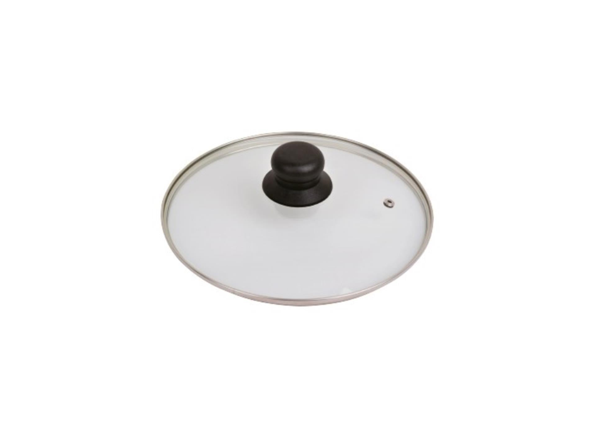 Hhcp glasdeksel met rvs ring 28cm