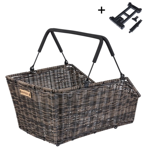 Basil mand cento rattan look bruin (mik)
