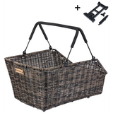 Basil fietmand cento rattan look met mik bevestiging 22 liter 41 x 25 x 12 cm - bruin - afbeelding 1