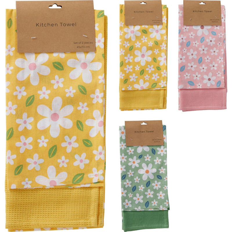 Home styling theedoeken set van 2 stuks 70x45cm