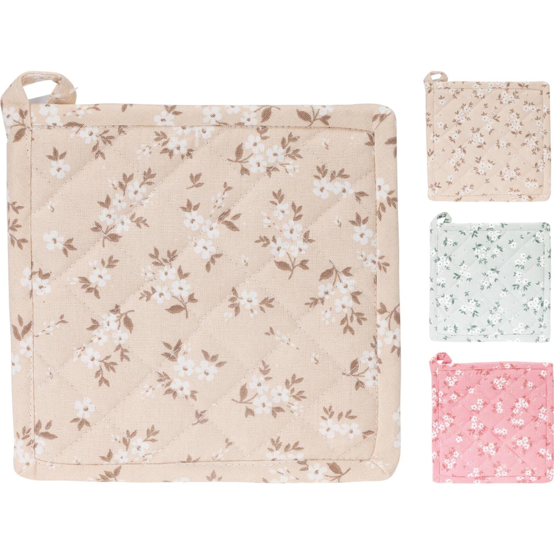Home styling pannenlap 20x20cm 3 ass. kleur