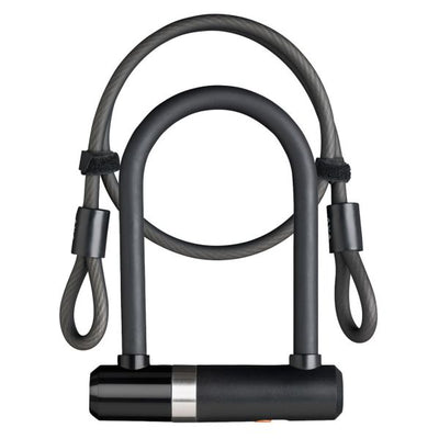 Axa beugelslot newton mini + kabel 100 8 - zwart