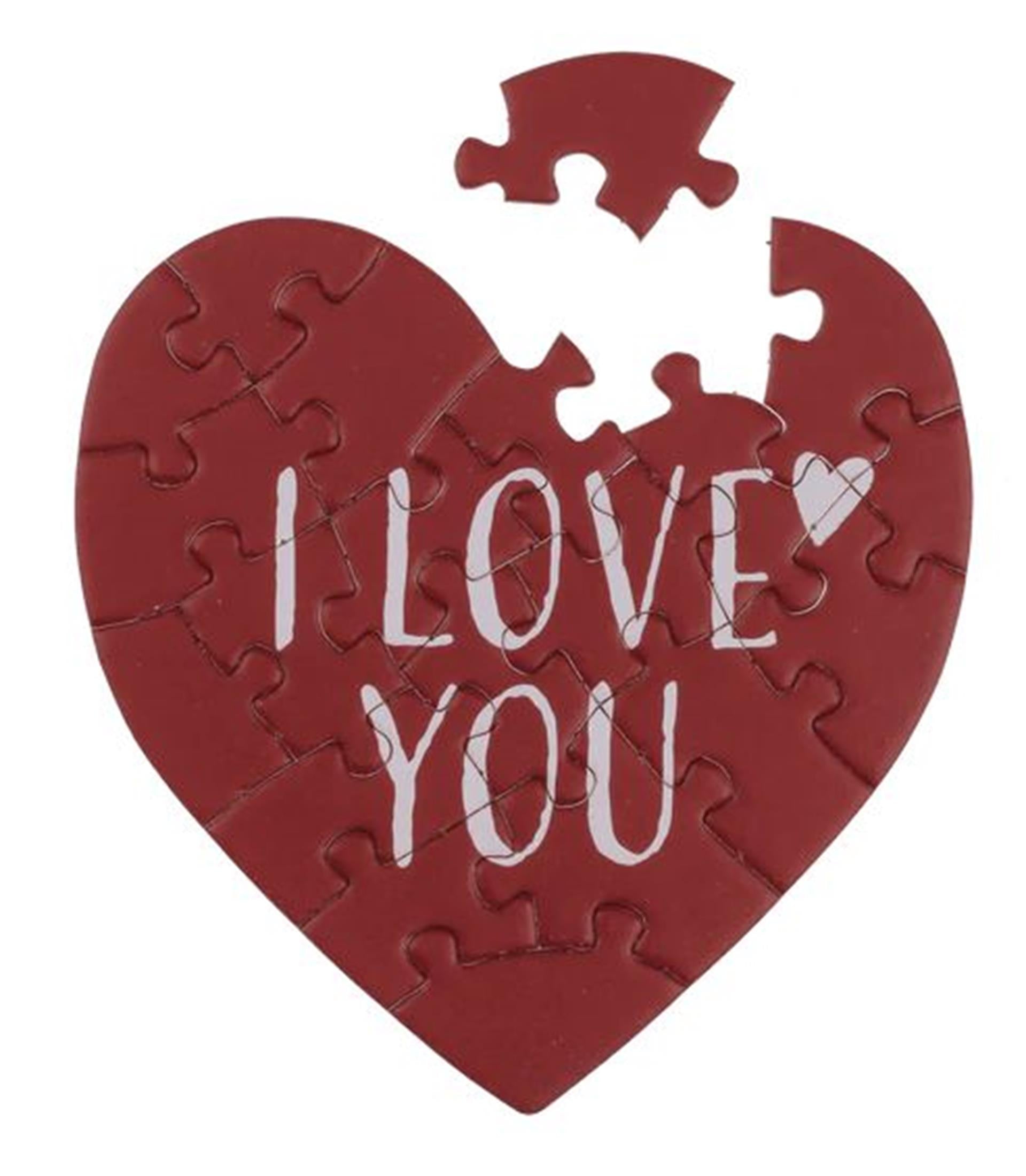 Ootb puzzel kaart hart 20 stukjes met envelop