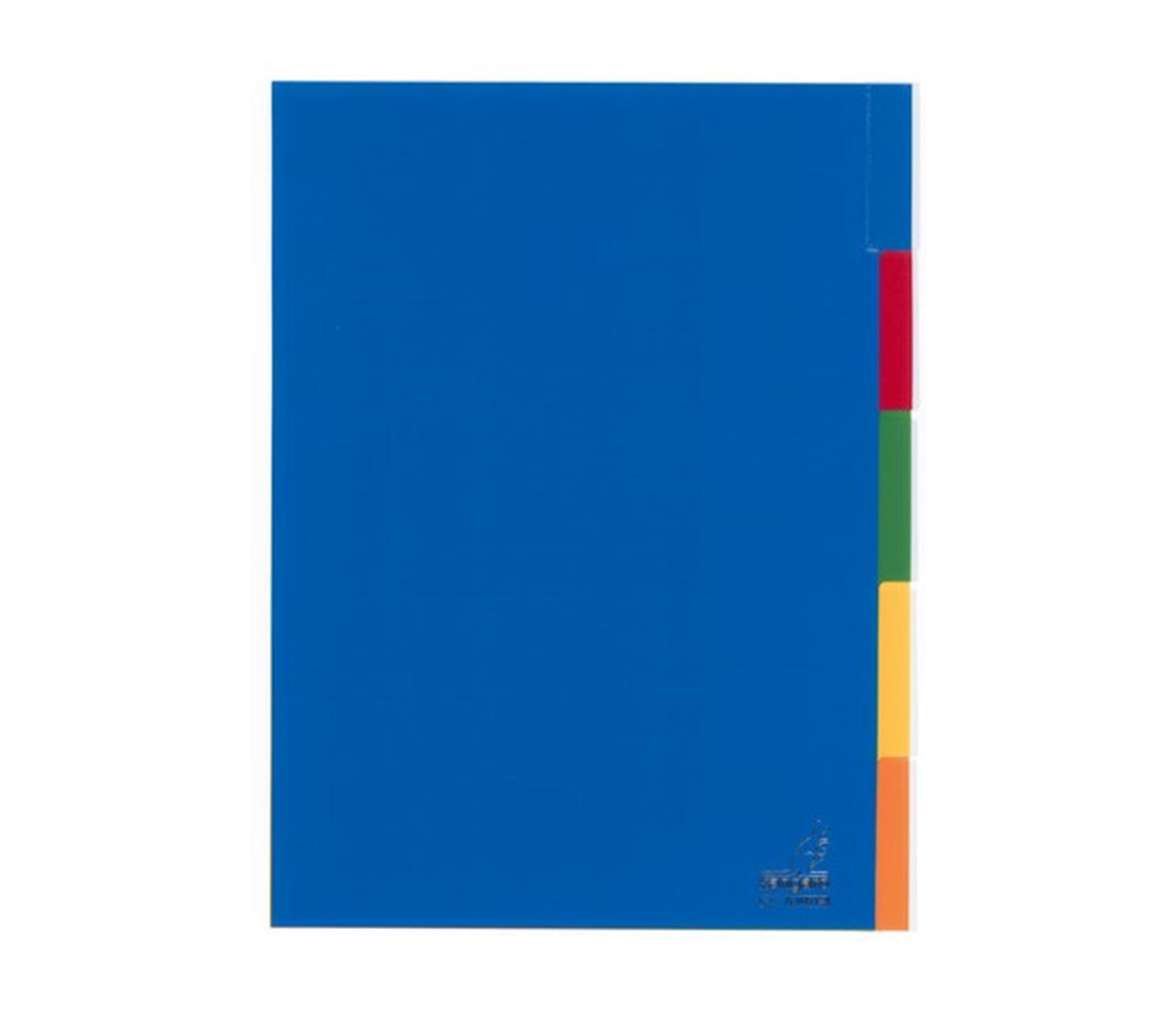 Kangaro tabblad a4 venster pp 120 micron assorti 23-gaats 5-delig<br>