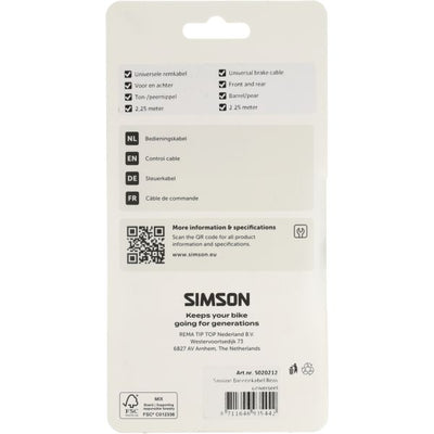Simson rem binnenkabel universeel