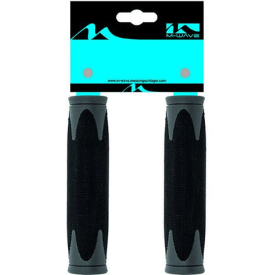 M-wave handvatset atb zwart grjs 130mm 2-componenten