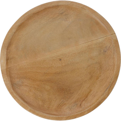 Home styling onderbord mango hout ø28cm naturel