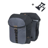 Basil dubbele fietstas miles mik 34 liter 13 x 26 x 35 cm - zwart grijs - afbeelding 3