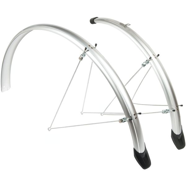 Spatbordset Eurofender Elegance 28 x 46 mm - zilver